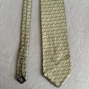 Bill Blass Black Label Sage Green Floral Berries Tie 100% Silk 58 X 4
